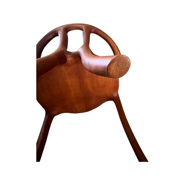 Sam Maloof Style "Female Form" Sculptural Walnut Modern Armchair For Sale - Image 12 of 13