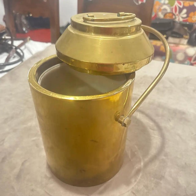 1960s Mid-Century Modern Brass Ice Bucket, Italian Design For Sale - Image 9 of 12