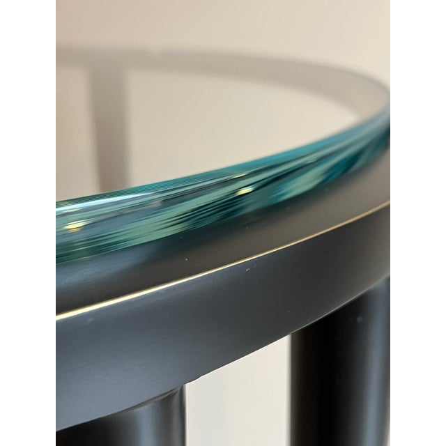 Baker Classico End Table, Blackened Bronze, Thick Glass Top, Baa3451 For Sale - Image 14 of 16