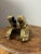 This charming pair of vintage English brass dog fireplace ornaments exudes warmth and character. Beautifully cast with...
