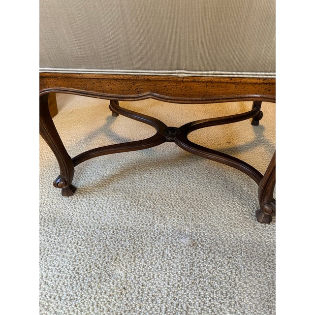 1980s 1980s Guy Chaddock French Régence / Louis XV Style Walnut Armchairs - A Pair For Sale - Image 5 of 11