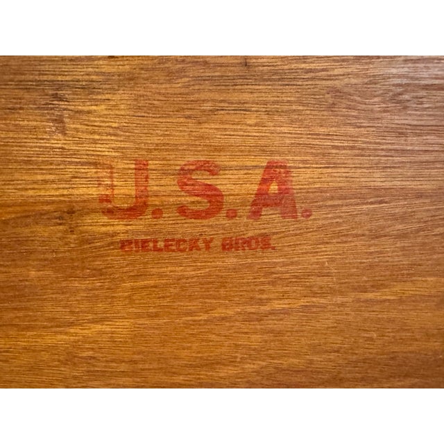 Bielecky Brothers Cane Rattan Console Desk For Sale - Image 14 of 16