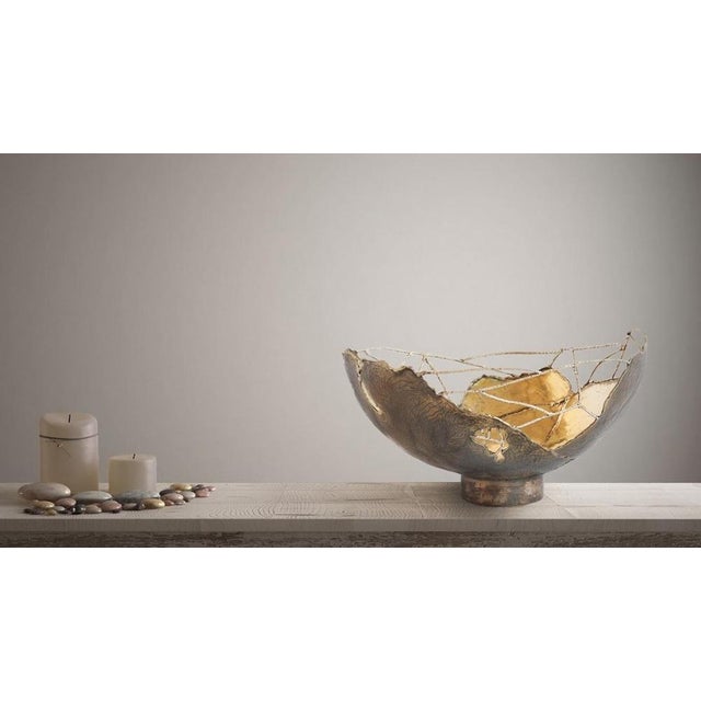 Brass hand sculpted bowl by Samuel Costantini Entirely handmade by the artist Edition 15 + 2 AP Measures: diameter 350 mm,...