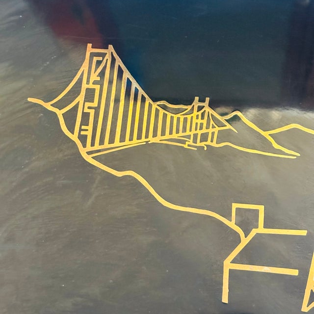 Large Vintage Transamerica Tray by Couroc of Monterey, Ca For Sale In San Francisco - Image 6 of 10