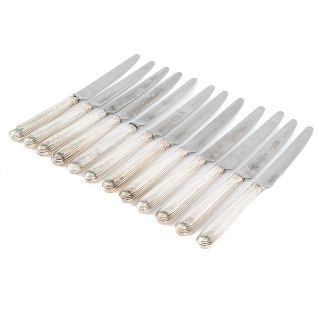 Late 18th Century English Georgian Silver Dinner Knives by John Lambe - Set of 12 For Sale - Image 9 of 17