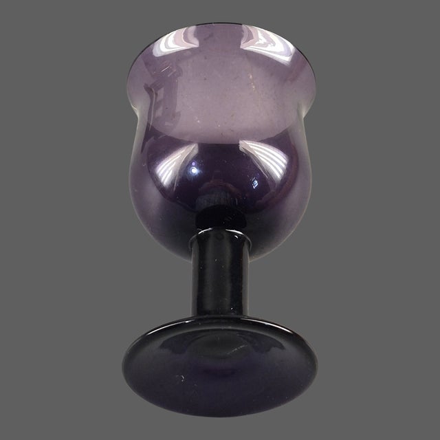 Vintage Amethyst Purple Glass Wine Classes - Set of Four For Sale - Image 4 of 6