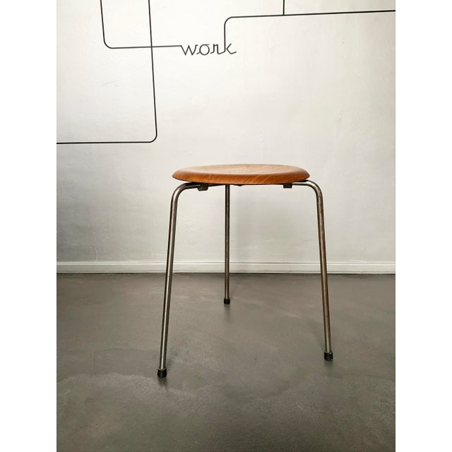 Dot Stool 3170 in Teak by Arne Jacobsen for Fritz Hansen