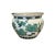 Late 20th Century Vintage Hand Painted Gold Imari Green and White Cachepot / Cache Pot / Jardinere/ Fishbowl Planter With Peacock Motif For Sale - Image 5 of 8
