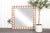 Square Reclaimed Teak Blossom Mother of Pearl Inlay Mirror For Sale - Image 9 of 10