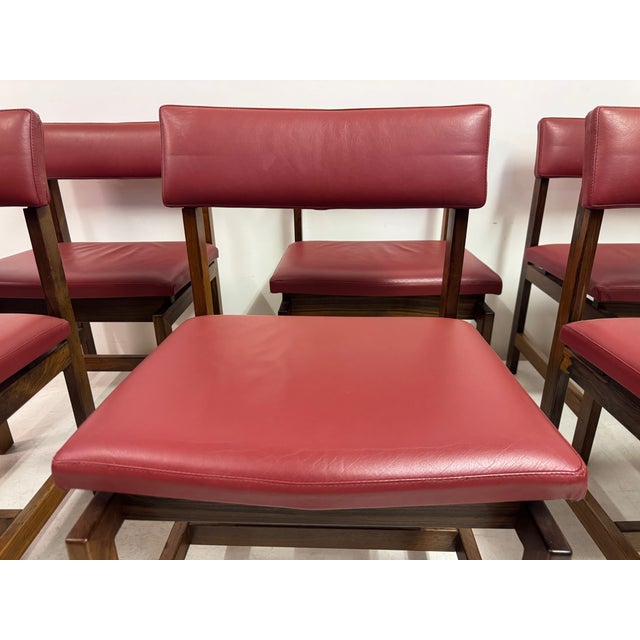 Vintage Danish Leather Dining Chairs, 1960s, Set of 6 For Sale - Image 9 of 18