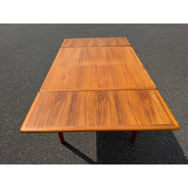 1970s Mid Century Danish Teakwood Dining Table For Sale - Image 4 of 10