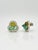 Metal Mid 20th Century Multi Color Tourmaline Bead and White Diamond Earrings in 14k White Gold - 2 Pieces For Sale - Image 7 of 8