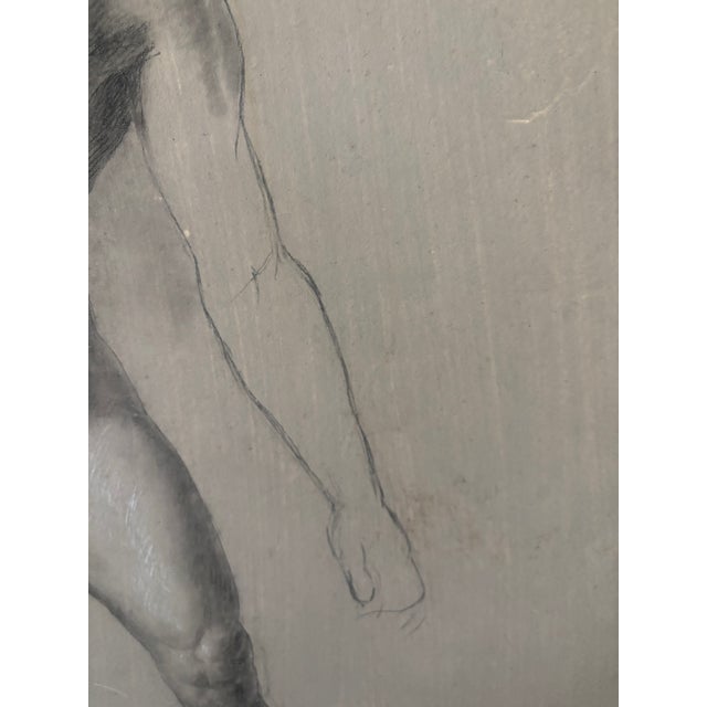 1900s Academic Study Nude Male Florentine School - Unsigned Ink For Sale In Miami - Image 6 of 8