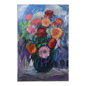 Nandor Vagh-Weinmann (1897-1978) French /Hungarian .Oil on Canvas: Still Life Flowers