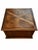 Wood Vintage Spanish Revival Cane-Panel Storage End Table With Geometric Figured Top For Sale - Image 7 of 10