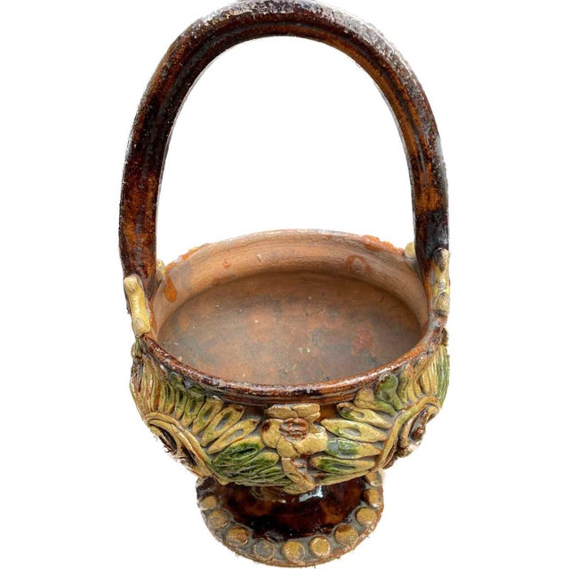 Ceramic Brazier with Handle, 1800 For Sale - Image 3 of 6