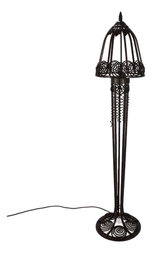 Art Nouveau Wrought Iron Floor Lamp, 1920
