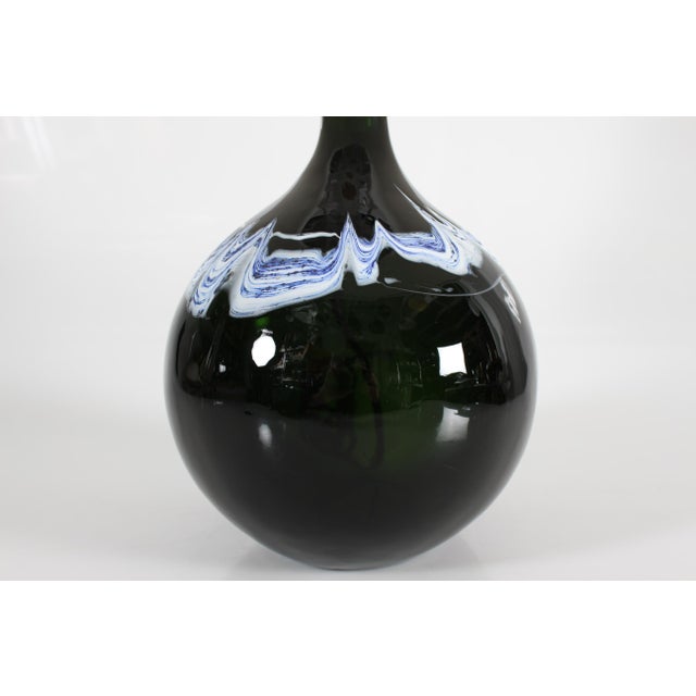 Holmegaard Modern Danish Dark Green Sculptural Table Lamp by Michael Bang for Holmegaard, 1970s For Sale - Image 4 of 12