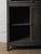 Farmhouse Charcoal Wood Cabinet With Glass Upper Doors For Sale - Image 3 of 6