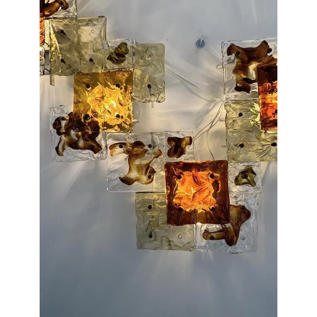 Modernist Patchwork Hand Blown Panel by Toni Zuccheri for Venini, 1970s, Set of 4 For Sale - Image 10 of 18