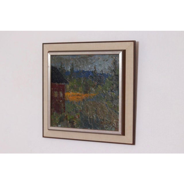 Svan Grandin, House and Garden, 1950s, Oil on Panel, Framed For Sale - Image 13 of 13
