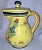 Wonderful HB Quimper French faience pottery tea or chocolate pot in Soleil yellow, classic Brittany maiden motif. Likely...