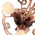 Copper 1925 Art Deco Brass Three Light "Winthrop" Circular Chandelier by Virden For Sale - Image 8 of 9