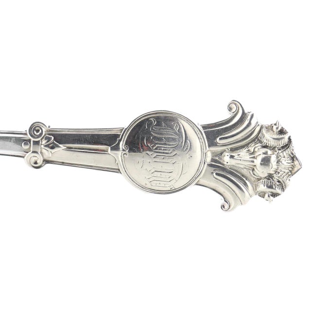 John Wendt Sterling Ram’s Head Handle Brite Cut Ice Cream Slice or Server For Sale - Image 11 of 12