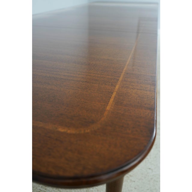 Councill Craftsmen Mahogany Inlaid French Directorie Dining Table For Sale - Image 11 of 18