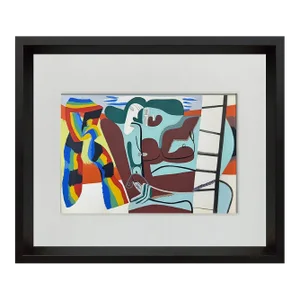 Le Corbusier Lithograph Limited Edition "Deux Figures Et...multicolore" W/Frame
