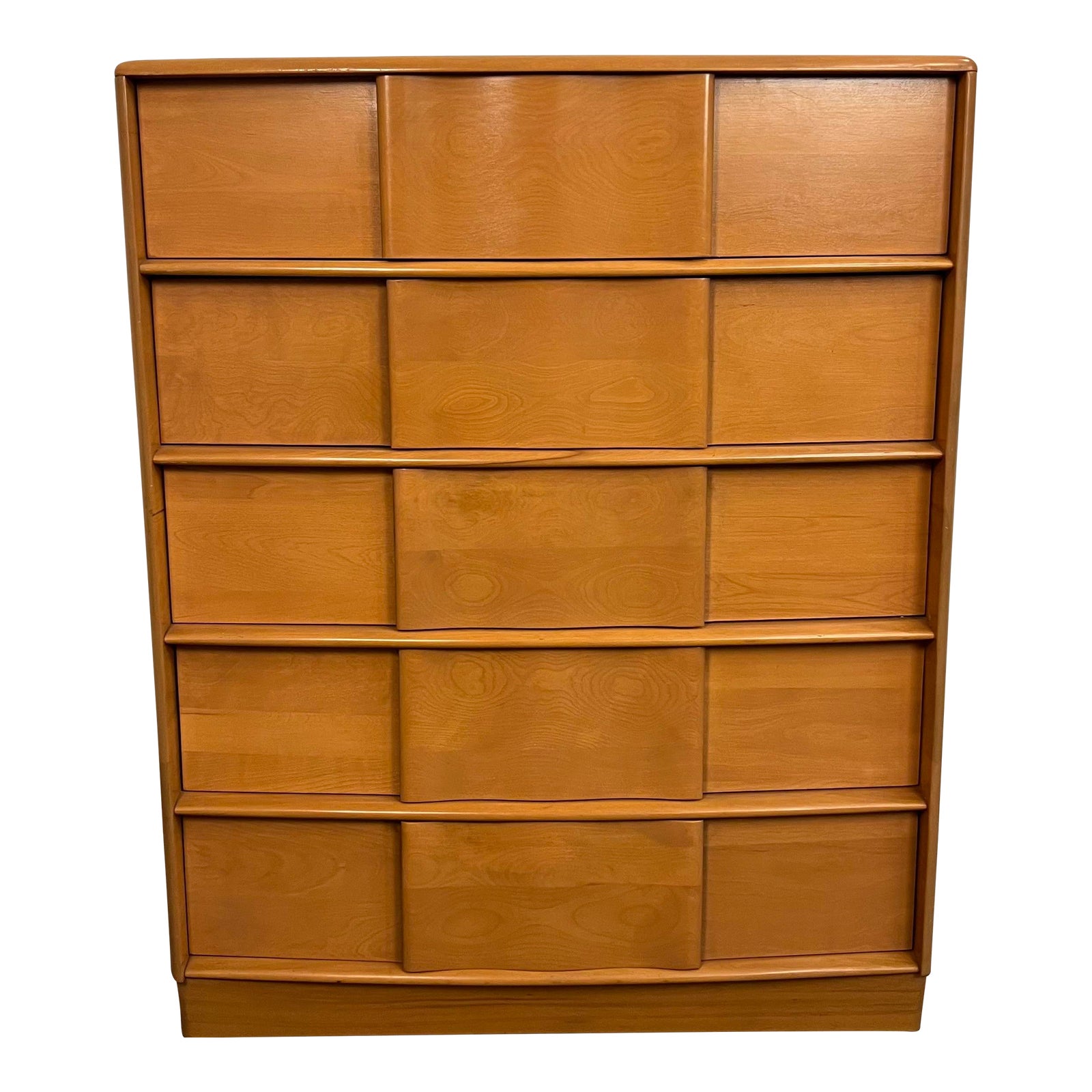 Heywood Wakefield Sculptura Tall Boy Dresser Chairish