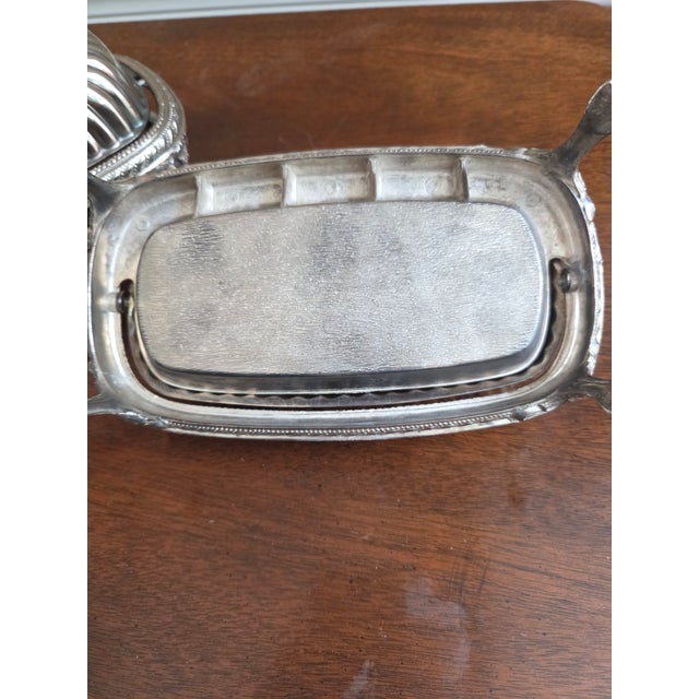 Vintage Silver Plated Domed Scalloped Butter Dish For Sale - Image 9 of 12