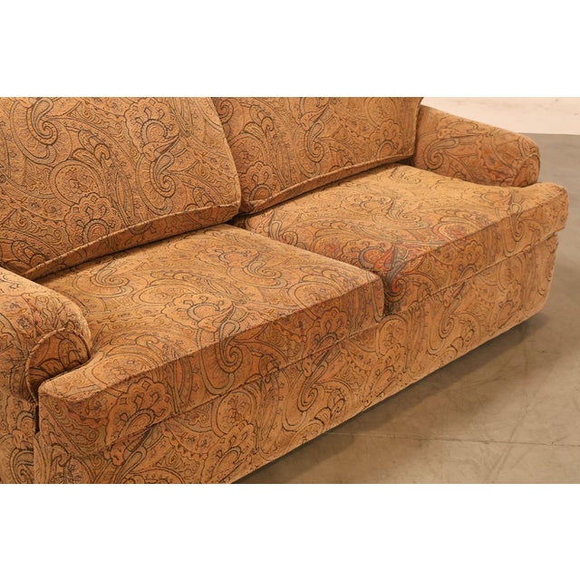 Kravet Paisley Upholstered Rolled Arm Sofa For Sale In Philadelphia - Image 6 of 18