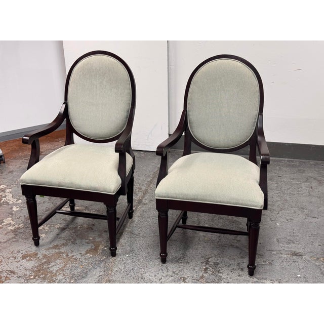 Bernhardt Oval-Back Dining Armchairs, Pair For Sale - Image 10 of 12