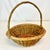 1970s Vintage Boho Chic Arts & Crafts Nantucket Round Wicker Gathering Basket For Sale - Image 6 of 8