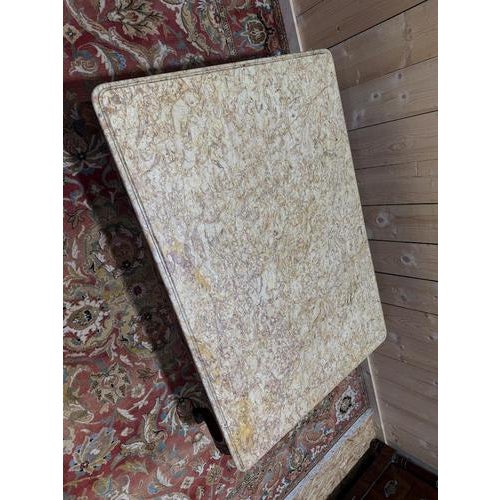 Beige Louis XV Style Coffee Table with Marble For Sale - Image 8 of 9