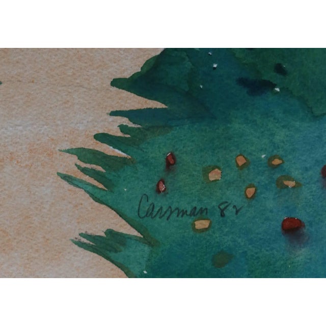 Artist: Jon Carsman, American (1944 - 1987) Title: Garden Fantasy Year: 1982 Medium: Watercolor on Paper, signed and dated...