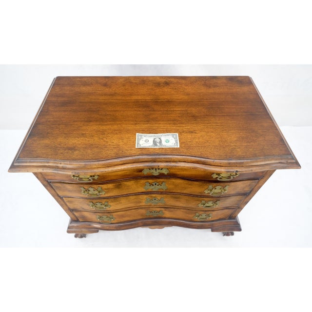 Light Mahogany Ball & Claw Feet Brass Hardware 4 Drawers Bachelor Chest Dresser For Sale - Image 11 of 16