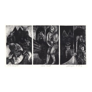 Douglas Finley Kats Knight Etching Artist Proof For Sale