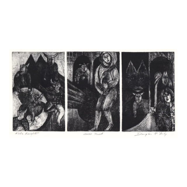 Douglas Finley Kats Knight Etching Artist Proof For Sale