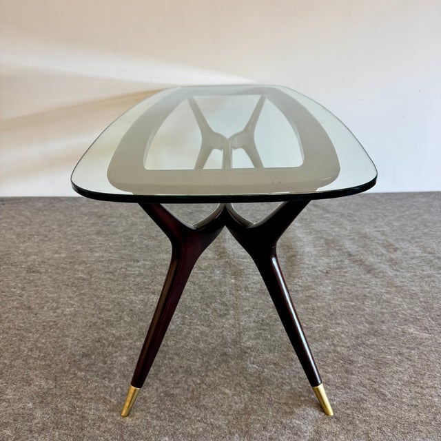 Vintage Coffee Table with Glass Top, 1950s For Sale - Image 9 of 14