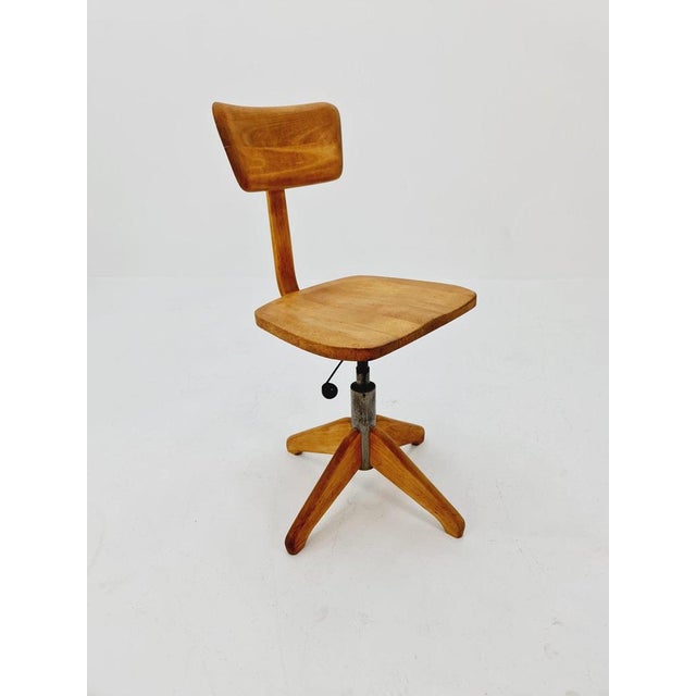 Bauhaus Bauhaus Swivel Office Chair in Wood by Stollgiroflex, 1930s For Sale - Image 3 of 11