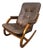 Vintage Bentwood and Leather Rocking Chair For Sale