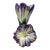 19th Century French Majolica Purple Flower Delphin Massier For Sale