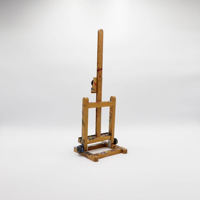 Vintage Mexican Painted Wood Artist Easel For Sale - Image 15 of 17