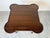 Elegant vintage Italian game table featuring a distinctive quatrefoil-shaped top with rounded corners, warm walnut-toned...