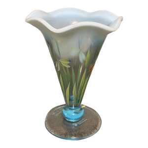 Vintage Fenton Museum Collection Hand-Painted by A. Deem 7.5" Sean K. Fenton Vase