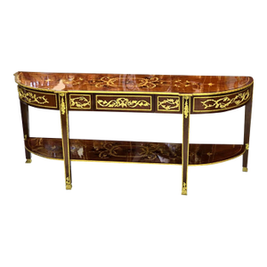 Louis XVI Neoclassical Gilt Bronze Console Table