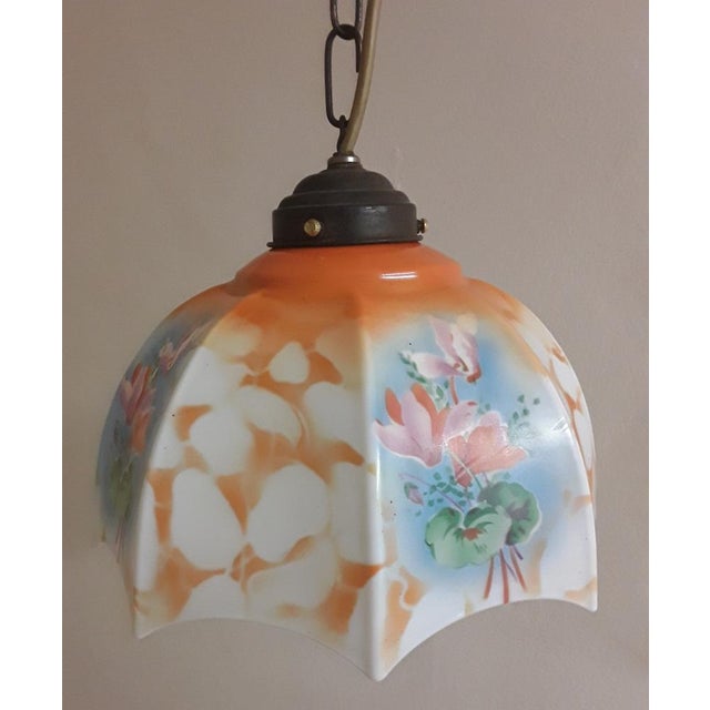 1920s German Art Deco Ceiling Lamp, 1920s For Sale - Image 5 of 8