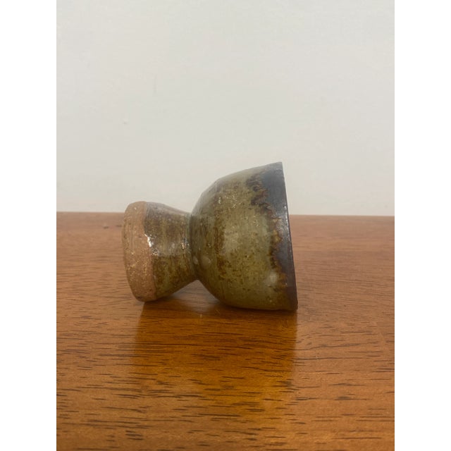 Studio Pottery Chalice Rustic Stoneware Goblet Handmade Ceramic For Sale - Image 4 of 7